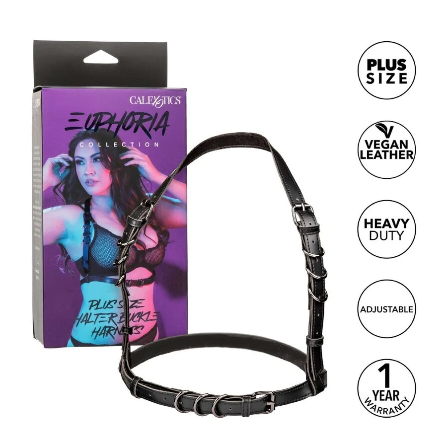 CALIFORNIA EXOTICS - EUPHORIA IMBRACATURA CON FIBBIA PLUS TAGLIA NERA